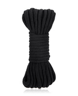Lux Fetish Bondage Rope 10m Black, a soft and lustrous black rope for restraint play.