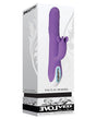 Evolved Tilt O Whirl Dual Stim Vibrator Purple packaging showcasing its unique design and features.