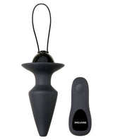 Evolved Plug & Play Remote Anal Plug Black with wireless remote for hands-free use