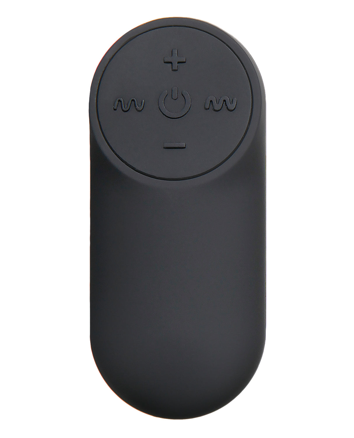 Evolved Kong Rechargeable Anal Plug Black remote control featuring adjustable settings for personalized pleasure.