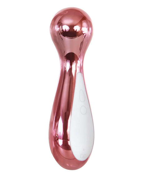 Evolved Starlite Bullet Vibrator Pink showcasing its shiny metallic finish and ergonomic design.