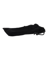 Evolved Gem Black Metal Anal Plug Set storage pouch in soft black fabric for safe keeping.