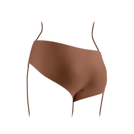 Gender X Vagina Briefs Undergarments Dark in a stylish brown design, offering comfort and realism for everyday wear.