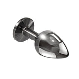 Playboy Pleasure 3 Ways Metal Anal Training Kit Black shiny black anal plug on white background