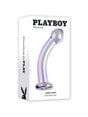 Playboy Jewels King Glass Probe Purple, stylish glass multi play probe in a vibrant curved design.