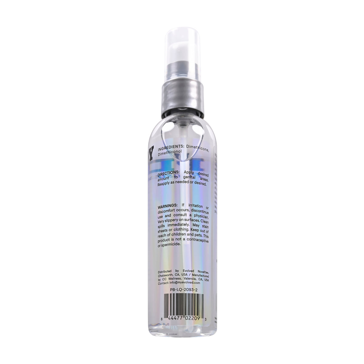 Playboy Pleasure Slick Silicone Lubricant 4 Oz bottle with directions and ingredients on the label.