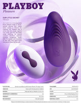 Playboy Our Little Secret Panty Vibrator Purple with remote control, sleek design, and 10 vibrating speeds for discreet fun.