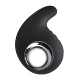 Playboy Ring My Bell Rechargeable Silicone Vibrator with a sleek black design and chrome details for enhanced stimulation.