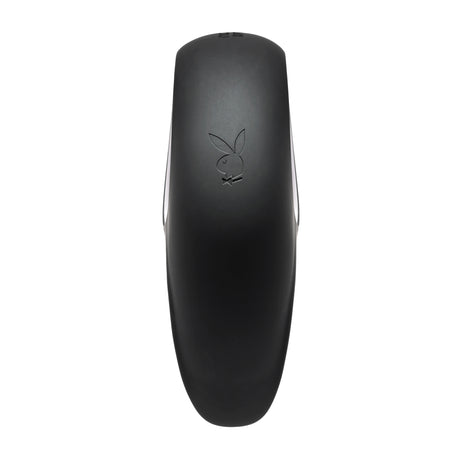 Playboy Ring My Bell Rechargeable Silicone Vibrator top view showcasing sleek design and playful branding.