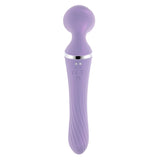 Playboy Vibrato Dual Ended Silicone Wand Vibrator Purple, designed for versatile stimulation and pleasure.