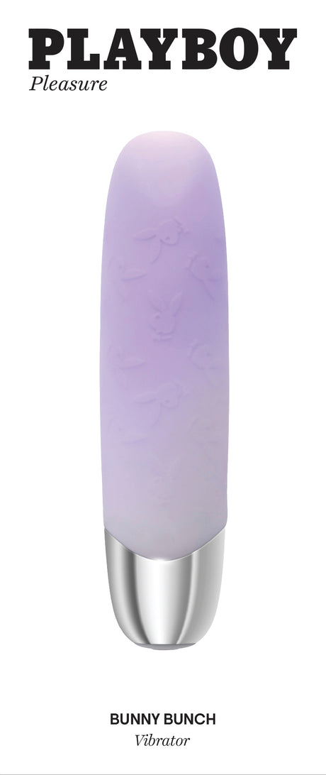 Playboy Bunny Bunch Silicone Bullet Vibrator Purple, featuring sleek design and soft silicone for ultimate pleasure.