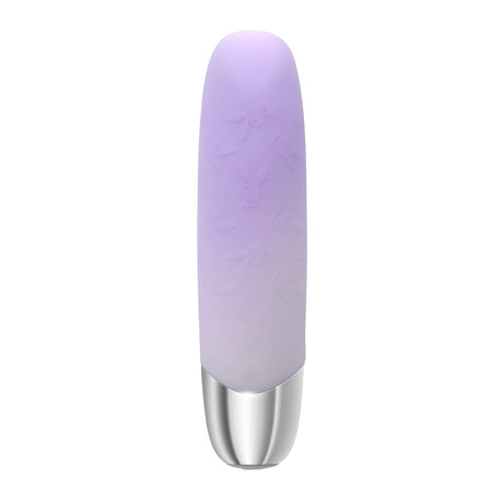 Playboy Bunny Bunch Silicone Bullet Vibrator Purple with opal color gradient and glossy tip.