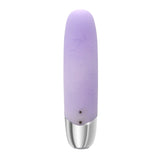 Playboy Bunny Bunch Silicone Bullet Vibrator Purple, luxurious purple silicone vibe with a sleek metallic base.