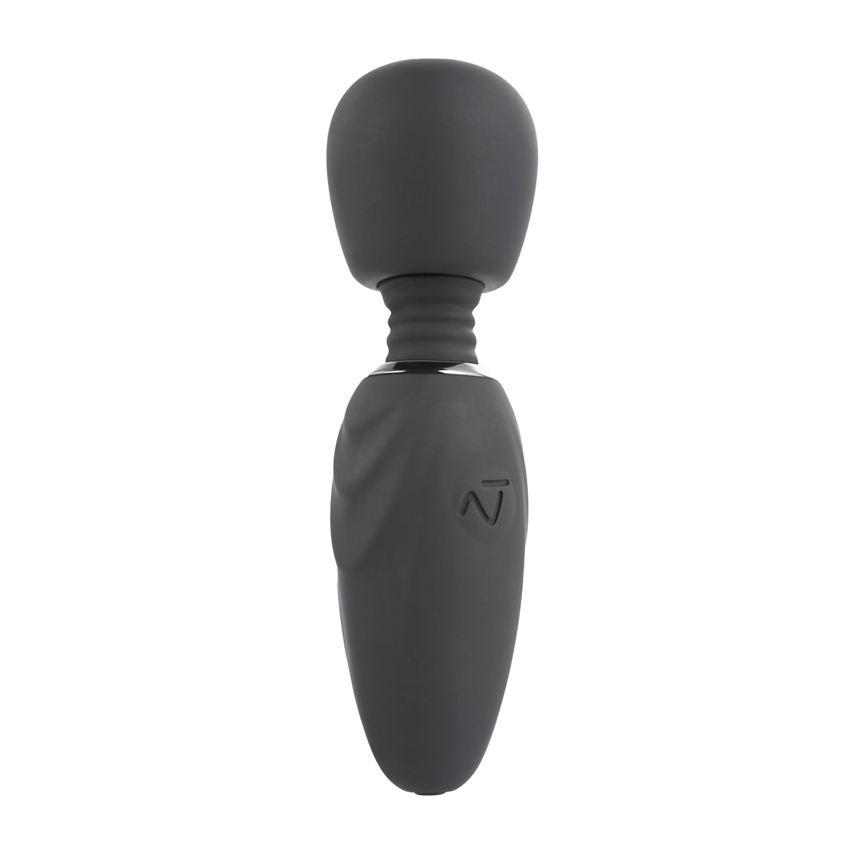 Selopa Buzz One Out Silicone Mini Wand Black for targeted pleasure with 7 vibrating speeds and textured handle.