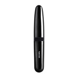 Selopa Buzz Buddy Rechargeable Bullet Vibrator Black in sleek black-chrome finish with dual tips.