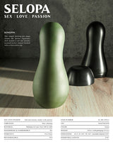 Selopa Kingpin Textured Stroker Green showcasing ergonomic design and textured channel for enhanced pleasure.