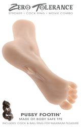 Zero Tolerance Pussy Footin Foot Stroker Vanilla realistic foot stroker with lifelike details for ultimate pleasure.