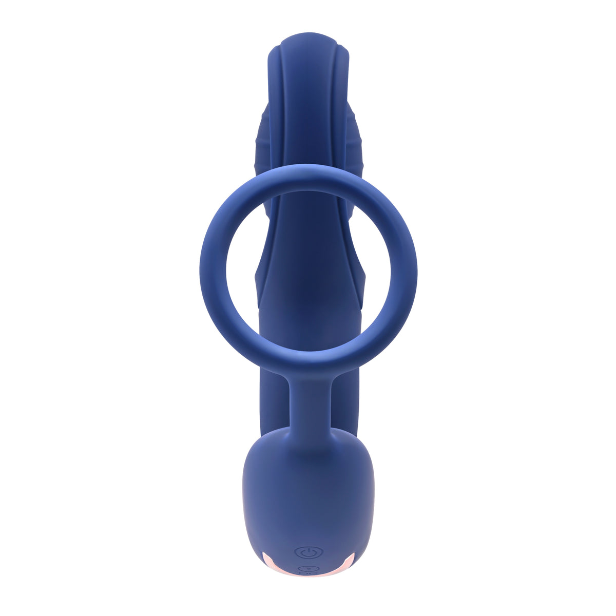 Zero Tolerance Extra Mile Vibrating Cock Ring Blue featuring a double-motor design for couples' pleasure.