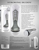 Zero Tolerance Stroking Buddy Thrusting Masturbator White with multiple speeds and rechargeable features.