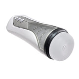 Zero Tolerance Stroking Buddy Thrusting Masturbator White showcasing its sleek design and control buttons for enhanced pleasure.