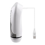 Zero Tolerance Stroking Buddy Thrusting Masturbator White with USB charging cable, designed for hands-free stimulation.