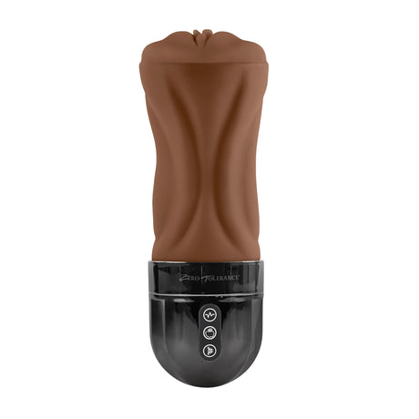 Zero Tolerance Tight Lipped Dark Rechargeable Stroker with dual motors for a lifelike experience.