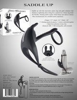 Zero Tolerance Saddle Up Vibrating Cock Ring features a tightening draw string and dual vibrating motors for enhanced pleasure.