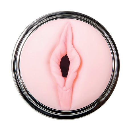 Zero Tolerance The Thrusting Stroker Rechargeable White realistic vaginal entry with pleasure nubs for enhanced sensations.
