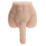 Evolved Easy Rider Thrusting Vibrator Vanilla with torso-shaped design and realistic details for a lifelike experience.