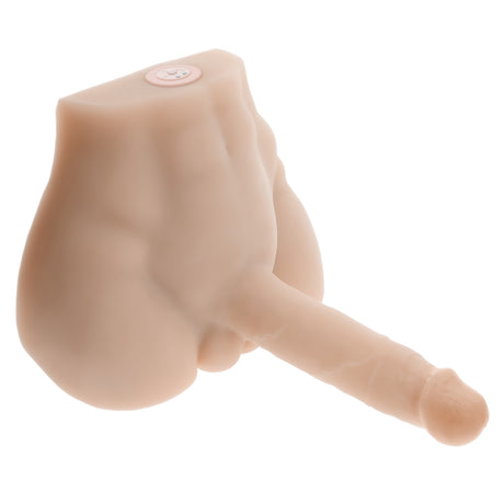 Evolved Easy Rider Thrusting Vibrator Vanilla with a torso-shaped design and realistic thrusting action.