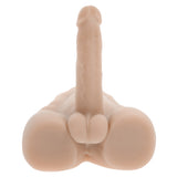 Evolved Easy Rider Thrusting Vibrator Vanilla with a torso-shaped design, showcasing natural flex and realistic movement.