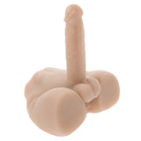Evolved Easy Rider Thrusting Vibrator Vanilla displayed from a front angle highlighting its torso-shaped design.