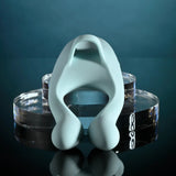 Evolved Couples Therapy Silicone Vibrator Green showcasing the unique design with two vibrating antennae.