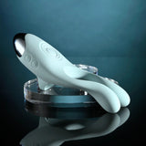 Evolved Couples Therapy Silicone Vibrator Green on display with a sleek design and soft silicone texture.