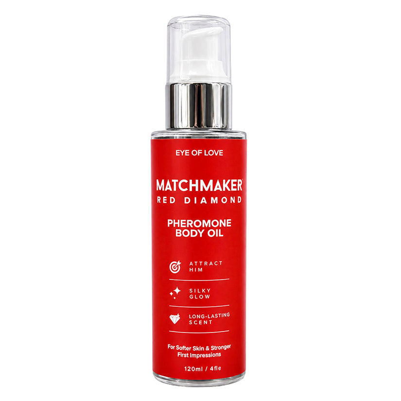 Eye Of Love Matchmaker Red Diamond Attract Him Oil bottle for enhancing attraction and confidence.