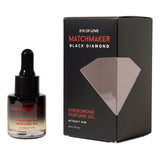 Eye Of Love Matchmaker Pheromone Perfume Oil Black Diamond 20 ml bottle and box packaging.