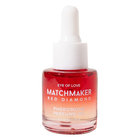 Eye Of Love Matchmaker Pheromone Perfume Oil Red Diamond 20 ml bottle with dropper reflecting elegance and allure.