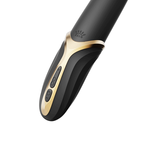ZALO Aurora Series EVE Oral Simulator Vibrator Black with Dual Motors and Heating Function.