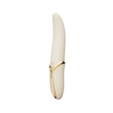 ZALO Aurora Series EVE Oral Simulator Vibrator in White with Dual Motors and Heating Function for enhanced pleasure.