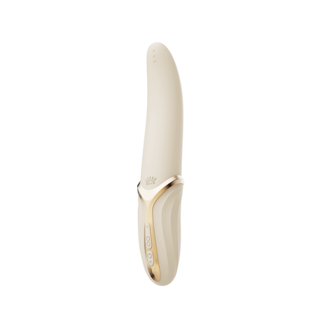 ZALO Aurora Series EVE Oral Simulator Vibrator White with Dual Motors & Heating Function