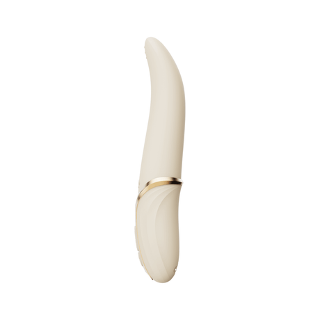 ZALO Aurora Series EVE Oral Simulator Vibrator White with Dual Motors and Heating Function in sleek ergonomic design