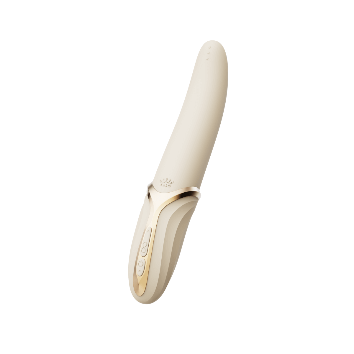 ZALO Aurora Series EVE Oral Simulator Vibrator in White with Dual Motors and Heating Function for enhanced intimate pleasure.