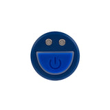 Selopa Cobalt Cutie Rechargeable Bullet Blue button with smiley face and power symbol