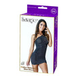 Savage Lingerie Halter Shimmery Mini Dress Black packaging showcasing a stunning mini dress with a halter neckline.