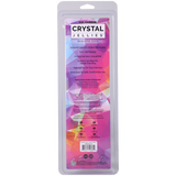 Crystal Jellies Realistic Cock 9 Inch Purple product packaging, featuring textured design and product details.