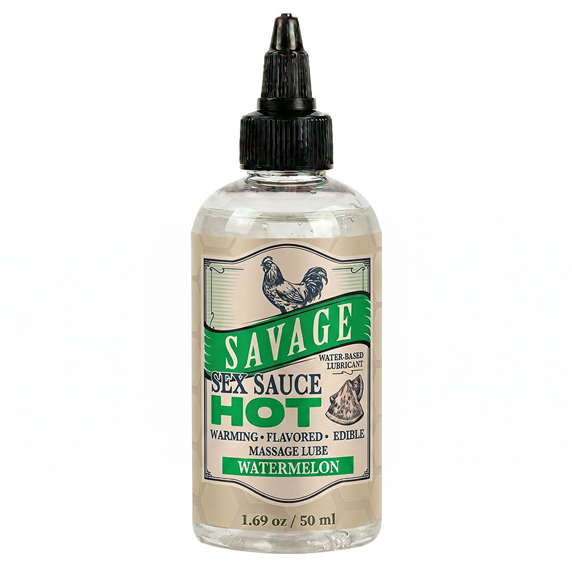 Savage Sex Sauce Hot Warming Massage Lube Watermelon 1.69 Oz