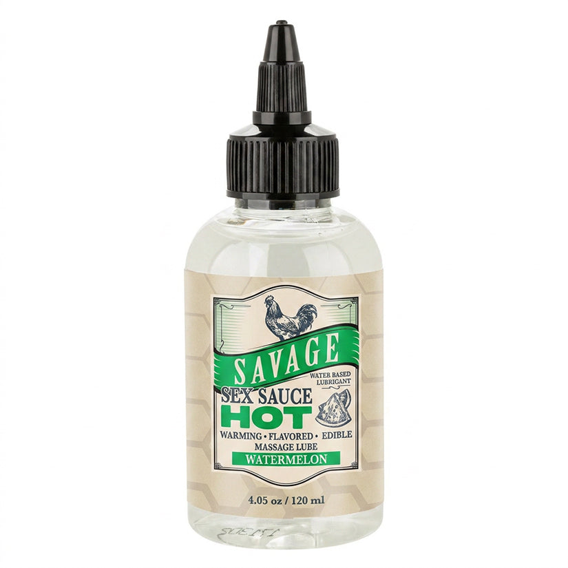 Savage Sex Sauce Hot Warming Massage Lube Watermelon 4.05 Oz