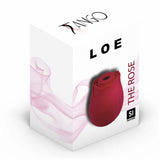 Loe The Rose Premium Suction Stimulator Red packaging with elegant design and branding from Freedom Novelties.
