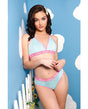 Vibes Fresh Halter Bralette & Booty Short Light Blue M L