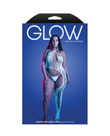 Lights Get Low Floral Knit Bodystocking & Panty White QS - Image 5